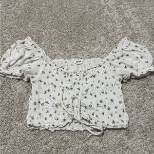 Garage Floral Smocked Top